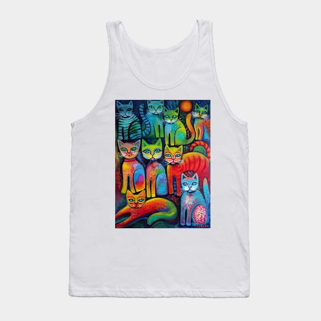 Colourful Kittens Tank Top by karincharlotte